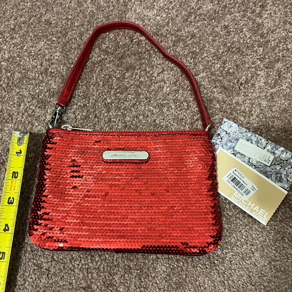 Michael Kors Red Sequin Wristlet - Picture 4 of 10